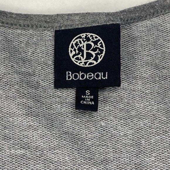 BOBEAU TOP GRAY LONG SLEEVELES NECK  -V - Picture 6 of 8